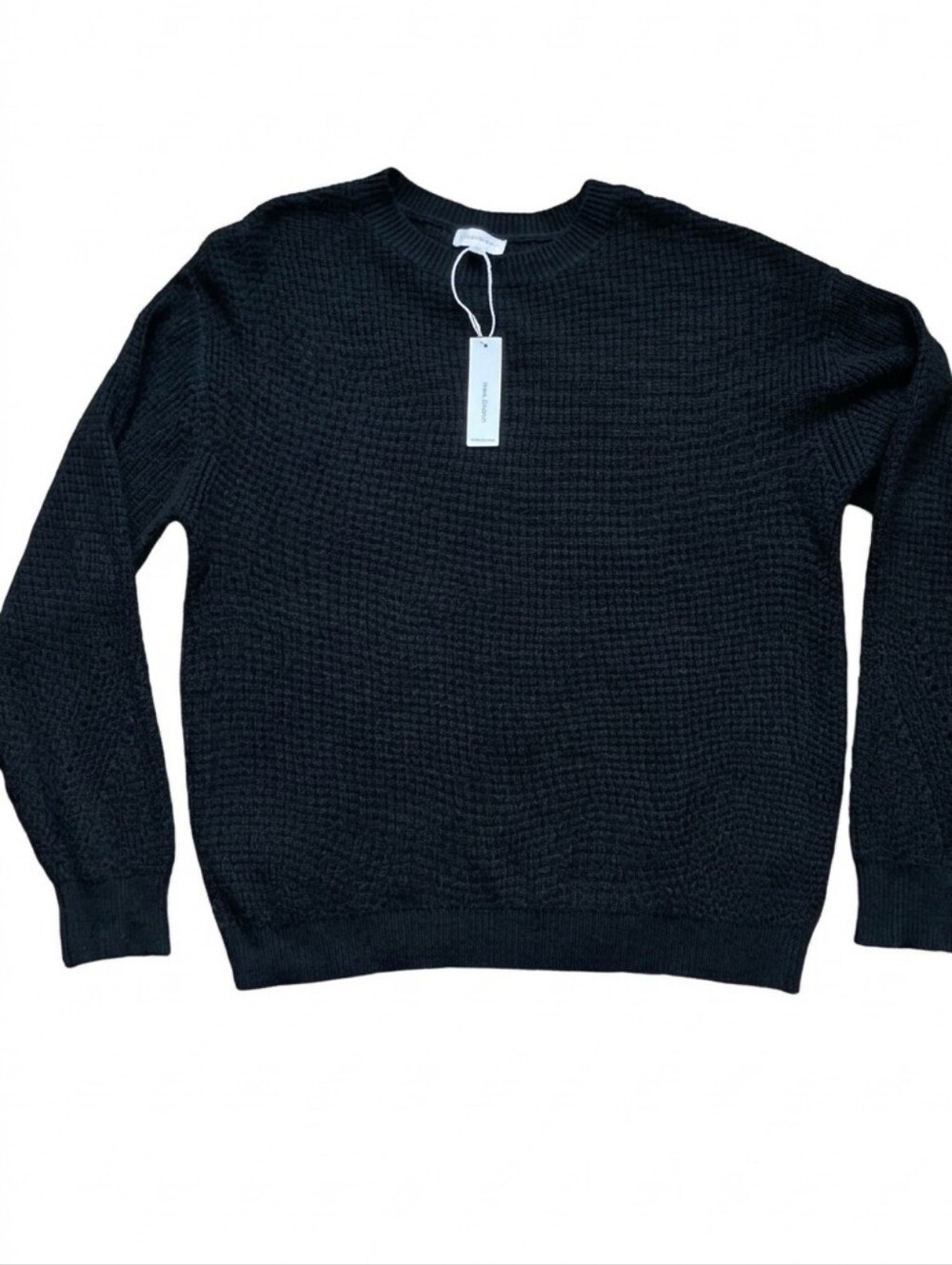 NWT Gentle Fawn Crofton Black Ribbed Knit Sweater Size Large